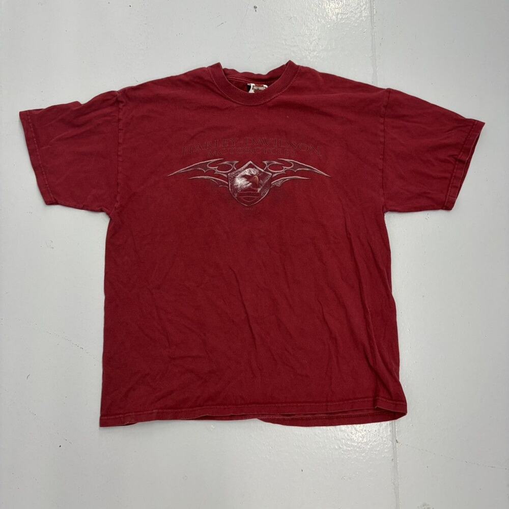 Vintage Y2k Harley Davidson Red Motorcycles T-Shirt